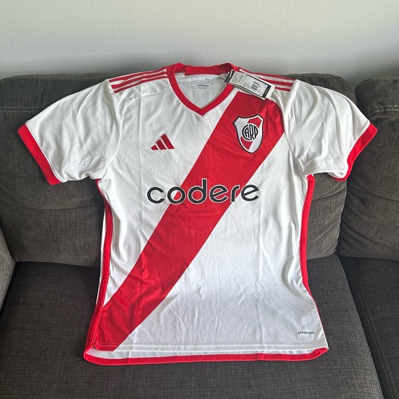 Adidas Authentic River Plate 23/24 Home Soccer Jersey HT3677 Men’s Sz: L - Picture 1 of 7